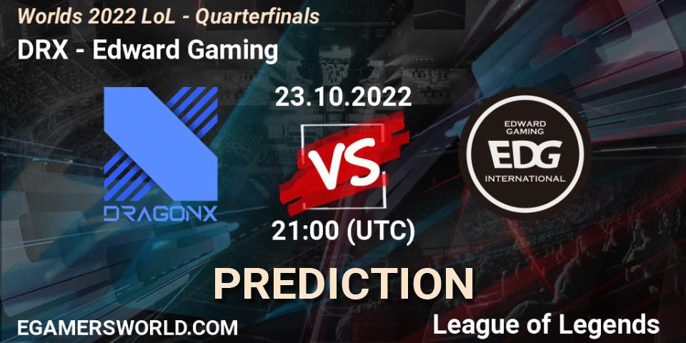 Prognoza DRX - Edward Gaming. 23.10.22, LoL, Worlds 2022 LoL - Quarterfinals