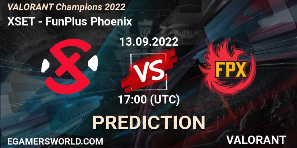 Prognoza XSET - FunPlus Phoenix. 13.09.22, VALORANT, VALORANT Champions 2022
