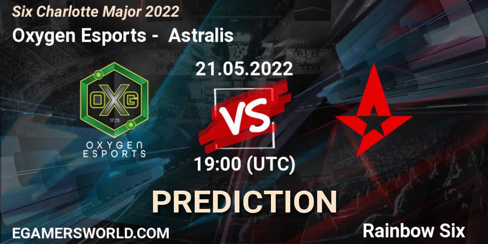 Prognoza Oxygen Esports - Astralis. 21.05.22, Rainbow Six, Six Charlotte Major 2022