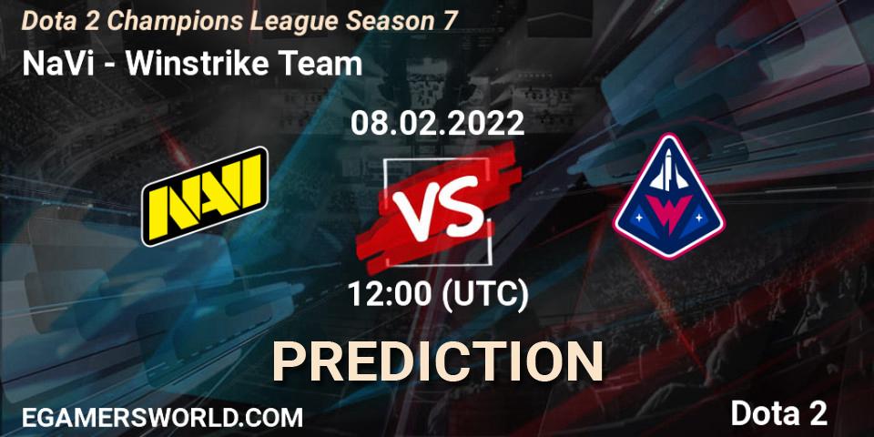 Prognoza NaVi - Winstrike Team. 08.02.22, Dota 2, Dota 2 Champions League 2022 Season 7