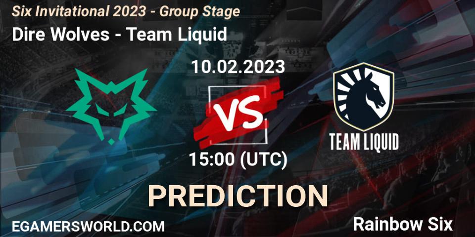 Prognoza Dire Wolves - Team Liquid. 10.02.23, Rainbow Six, Six Invitational 2023 - Group Stage