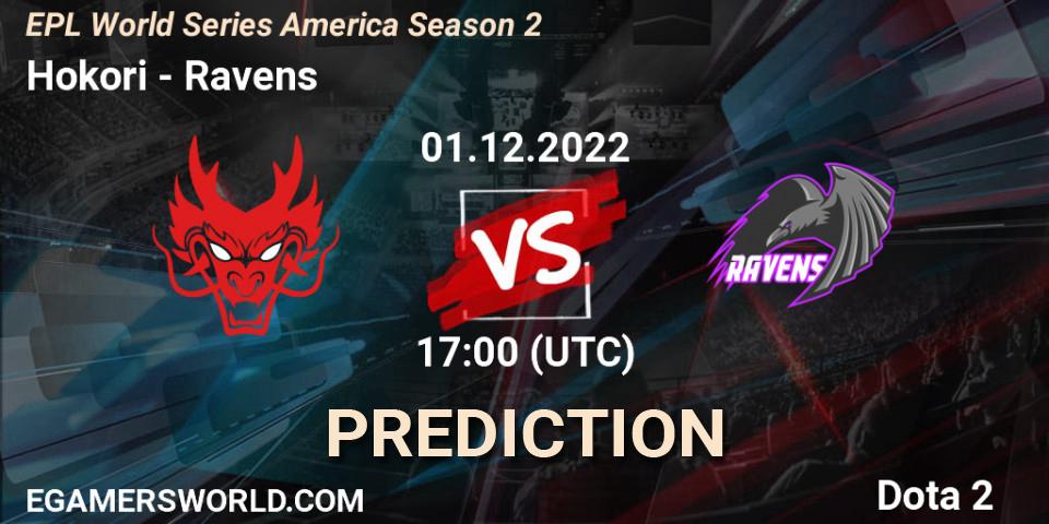 Prognoza Hokori - Ravens. 01.12.22, Dota 2, EPL World Series America Season 2