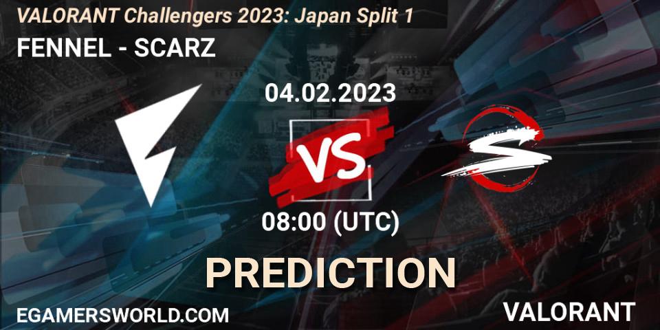 Prognoza FENNEL - SCARZ. 04.02.23, VALORANT, VALORANT Challengers 2023: Japan Split 1
