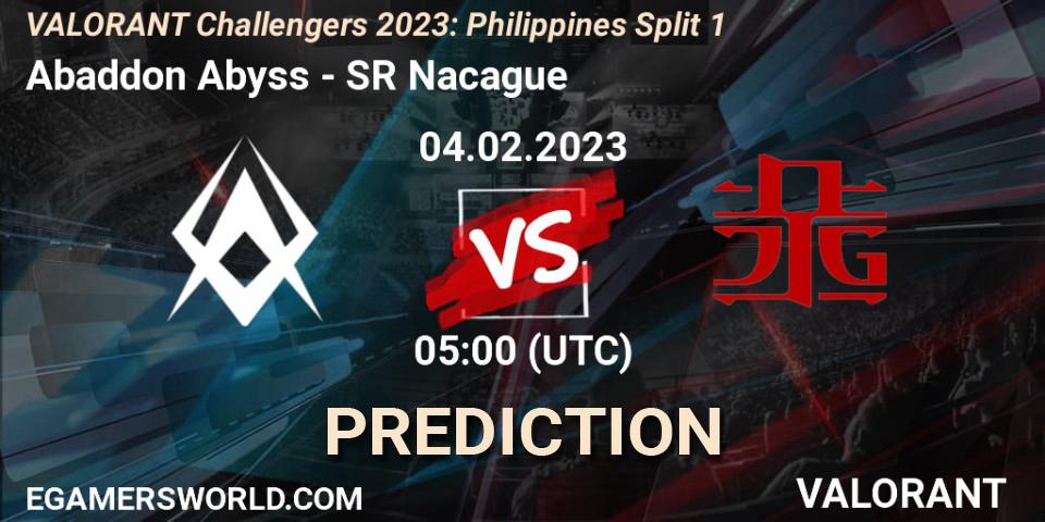 Prognoza Abaddon Abyss - SR Nacague. 04.02.23, VALORANT, VALORANT Challengers 2023: Philippines Split 1
