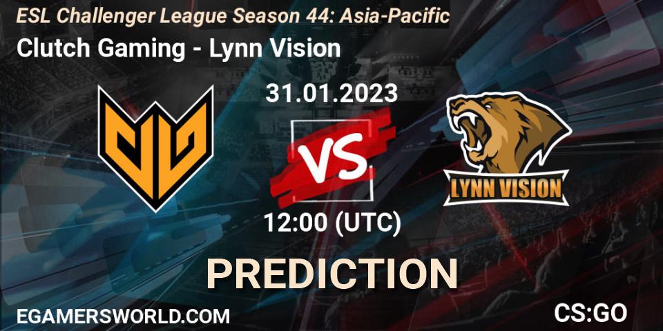 Prognoza Clutch Gaming - Lynn Vision. 31.01.23, CS2 (CS:GO), ESL Challenger League Season 44: Asia-Pacific