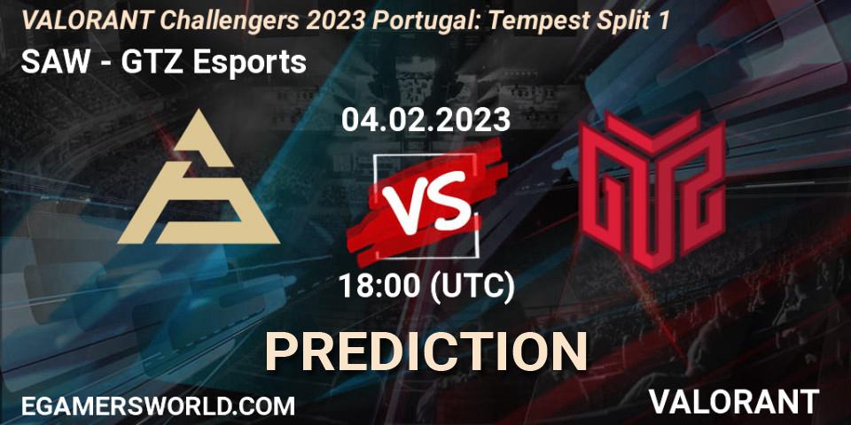 Prognoza SAW - GTZ Esports. 04.02.23, VALORANT, VALORANT Challengers 2023 Portugal: Tempest Split 1