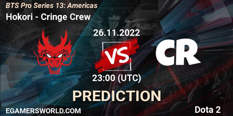 Prognoza Hokori - Cringe Crew. 26.11.22, Dota 2, BTS Pro Series 13: Americas