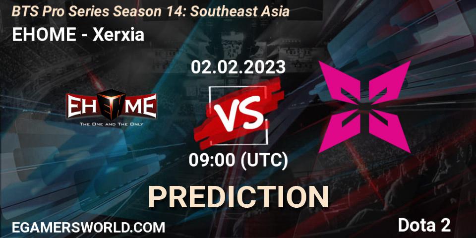 Prognoza EHOME - Xerxia. 02.02.23, Dota 2, BTS Pro Series Season 14: Southeast Asia