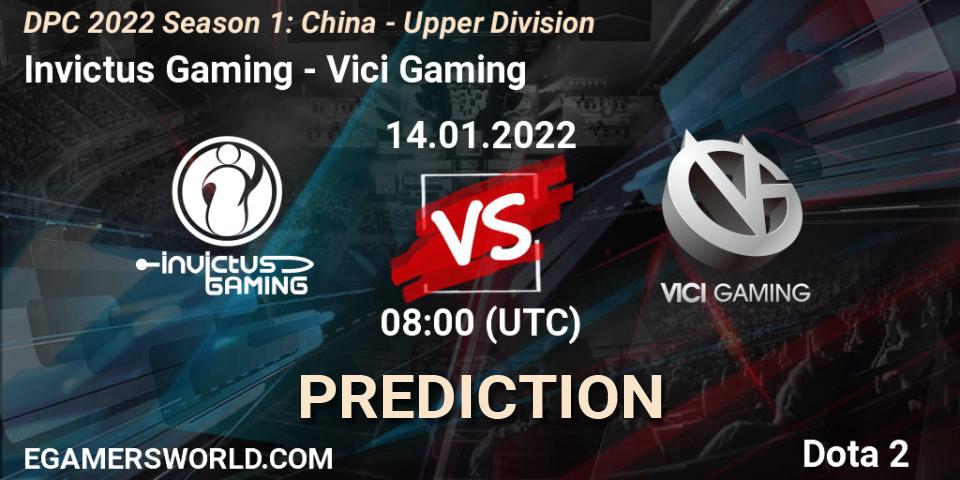 Prognoza Invictus Gaming - Vici Gaming. 14.01.22, Dota 2, DPC 2022 Season 1: China - Upper Division