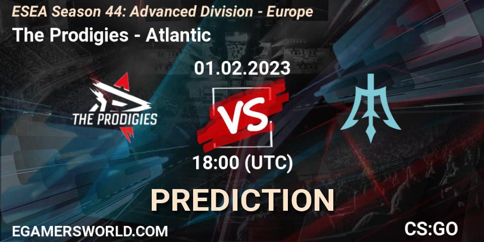 Prognoza The Prodigies - Atlantic. 01.02.23, CS2 (CS:GO), ESEA Season 44: Advanced Division - Europe