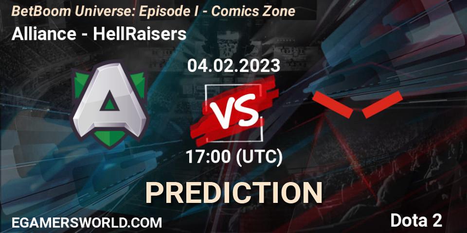 Prognoza Alliance - HellRaisers. 04.02.23, Dota 2, BetBoom Universe: Episode I - Comics Zone