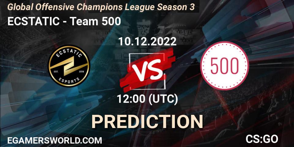 Prognoza ECSTATIC - Team 500. 10.12.22, CS2 (CS:GO), Global Offensive Champions League Season 3