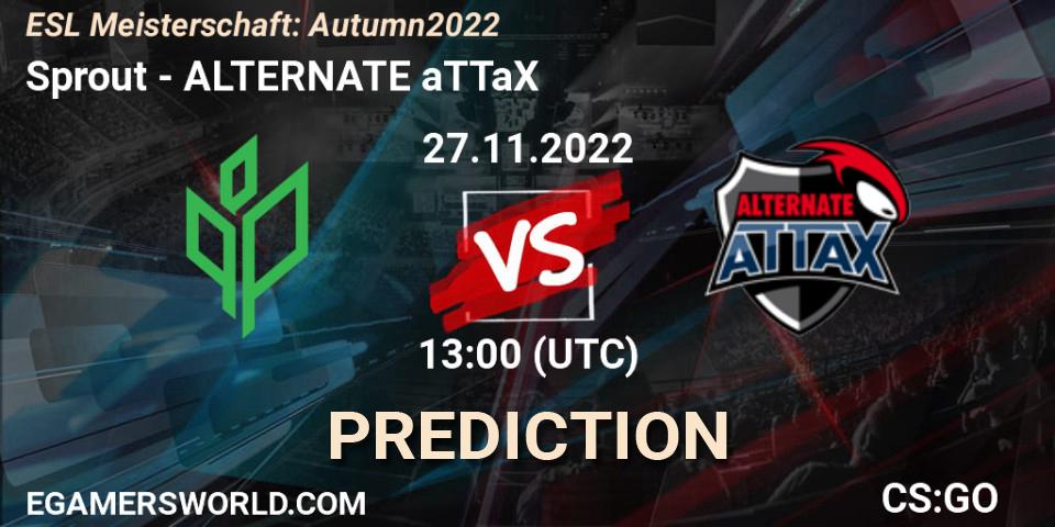 Prognoza Sprout - ALTERNATE aTTaX. 27.11.22, CS2 (CS:GO), ESL Meisterschaft: Autumn 2022