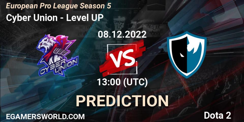 Prognoza Cyber Union - Level UP. 08.12.22, Dota 2, European Pro League Season 5