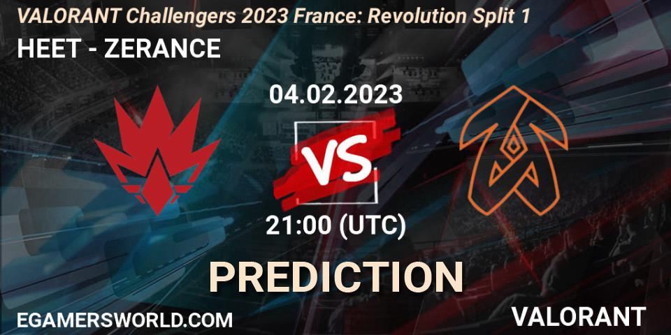 Prognoza HEET - ZERANCE. 04.02.23, VALORANT, VALORANT Challengers 2023 France: Revolution Split 1