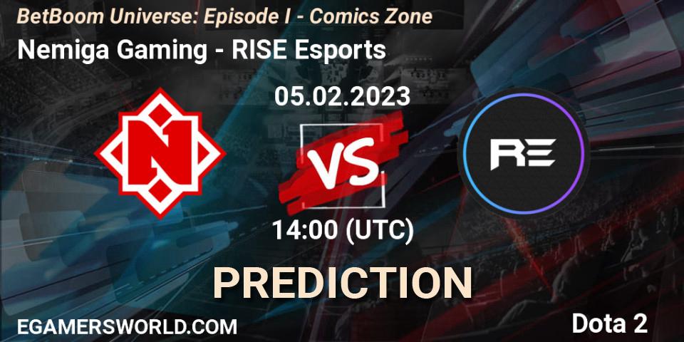 Prognoza Nemiga Gaming - RISE Esports. 05.02.23, Dota 2, BetBoom Universe: Episode I - Comics Zone