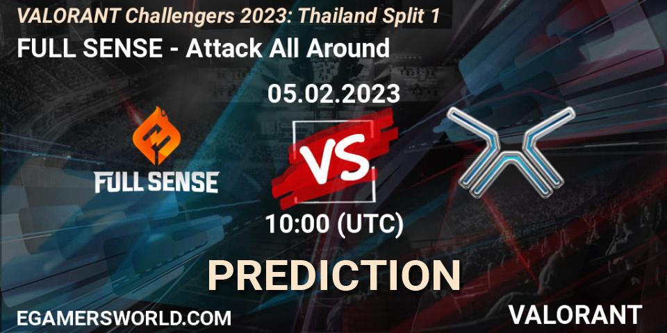 Prognoza FULL SENSE - Attack All Around. 05.02.23, VALORANT, VALORANT Challengers 2023: Thailand Split 1
