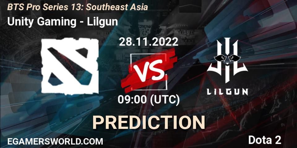 Prognoza Unity Gaming - Lilgun. 28.11.22, Dota 2, BTS Pro Series 13: Southeast Asia