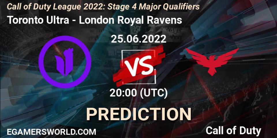 Prognoza Toronto Ultra - London Royal Ravens. 25.06.22, Call of Duty, Call of Duty League 2022: Stage 4