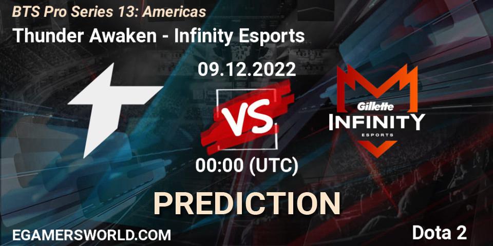Prognoza Thunder Awaken - Infinity Esports. 09.12.22, Dota 2, BTS Pro Series 13: Americas
