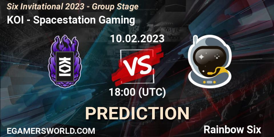 Prognoza KOI - Spacestation Gaming. 10.02.23, Rainbow Six, Six Invitational 2023 - Group Stage