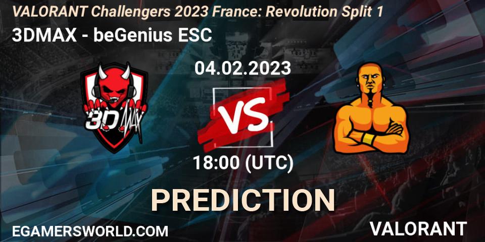 Prognoza 3DMAX - beGenius ESC. 04.02.23, VALORANT, VALORANT Challengers 2023 France: Revolution Split 1