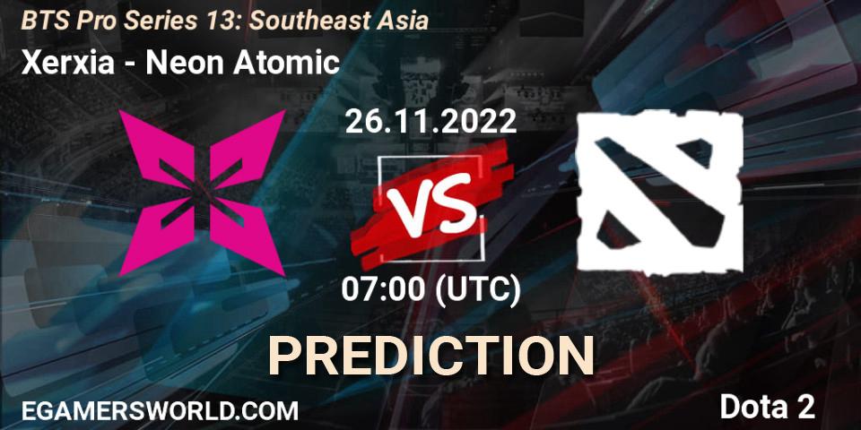 Prognoza Xerxia - Neon Atomic. 26.11.22, Dota 2, BTS Pro Series 13: Southeast Asia