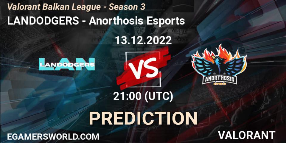 Prognoza LANDODGERS - Anorthosis Esports. 13.12.22, VALORANT, Valorant Balkan League - Season 3