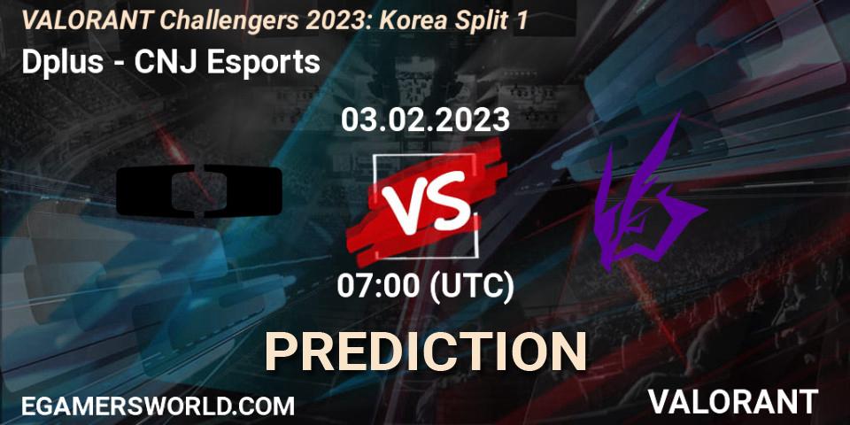 Prognoza Dplus - CNJ Esports. 03.02.23, VALORANT, VALORANT Challengers 2023: Korea Split 1