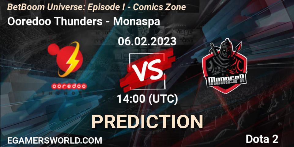 Prognoza Ooredoo Thunders - Monaspa. 06.02.23, Dota 2, BetBoom Universe: Episode I - Comics Zone