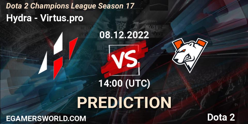 Prognoza Hydra - Virtus.pro. 08.12.22, Dota 2, Dota 2 Champions League Season 17