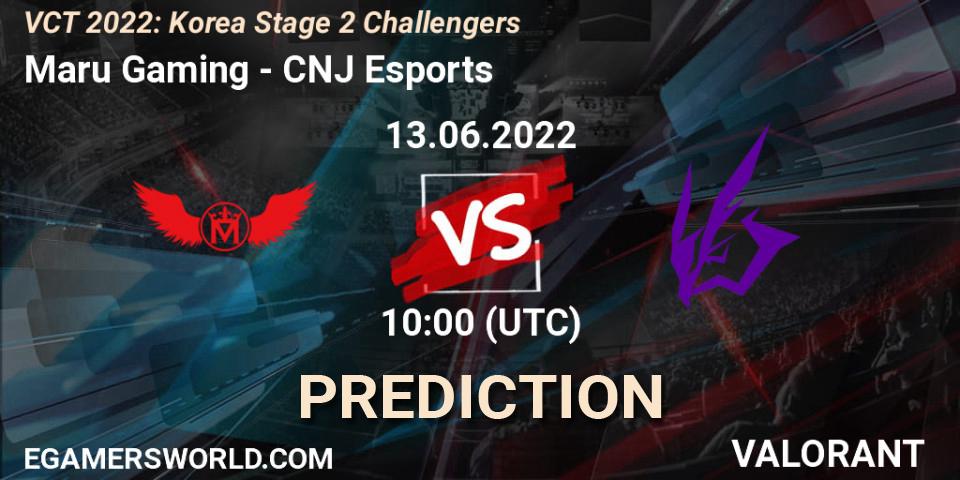 Prognoza Maru Gaming - CNJ Esports. 13.06.22, VALORANT, VCT 2022: Korea Stage 2 Challengers