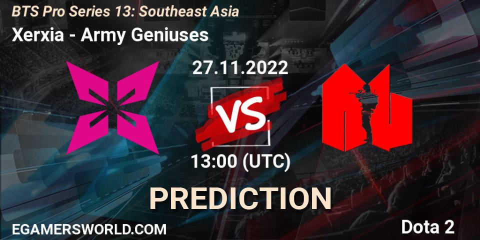 Prognoza Xerxia - Army Geniuses. 27.11.22, Dota 2, BTS Pro Series 13: Southeast Asia