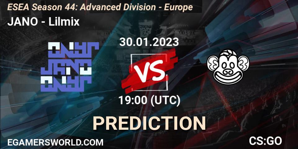 Prognoza JANO - Lilmix. 02.02.23, CS2 (CS:GO), ESEA Season 44: Advanced Division - Europe
