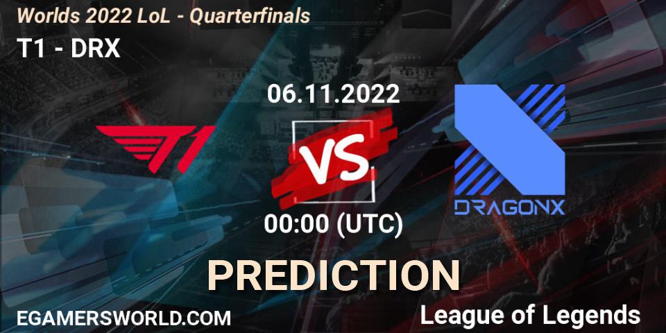 Prognoza T1 - DRX. 06.11.22, LoL, Worlds 2022 LoL - Finals