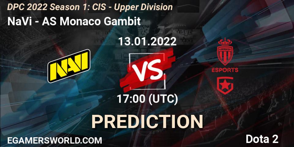 Prognoza NaVi - AS Monaco Gambit. 13.01.22, Dota 2, DPC 2022 Season 1: CIS - Upper Division