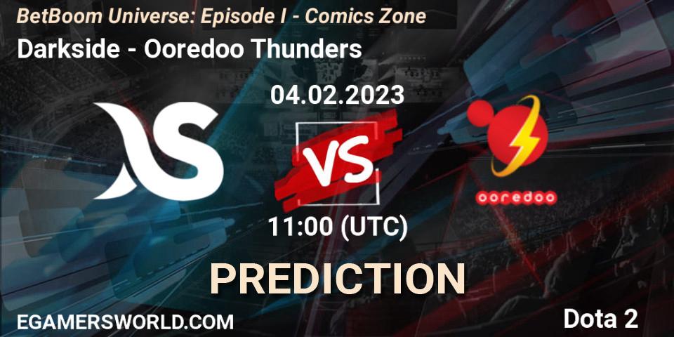 Prognoza Darkside - Ooredoo Thunders. 04.02.23, Dota 2, BetBoom Universe: Episode I - Comics Zone