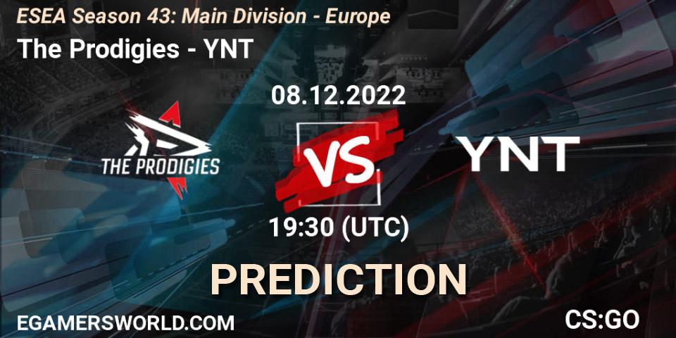 Prognoza The Prodigies - YNT. 09.12.22, CS2 (CS:GO), ESEA Season 43: Main Division - Europe