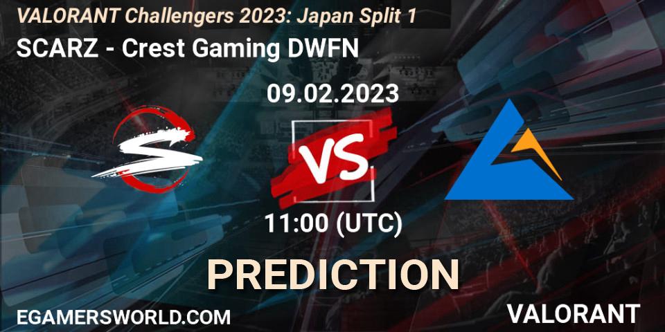 Prognoza SCARZ - Crest Gaming DWFN. 09.02.23, VALORANT, VALORANT Challengers 2023: Japan Split 1