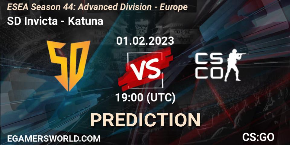 Prognoza SD Invicta - Tenstar. 01.02.23, CS2 (CS:GO), ESEA Season 44: Advanced Division - Europe