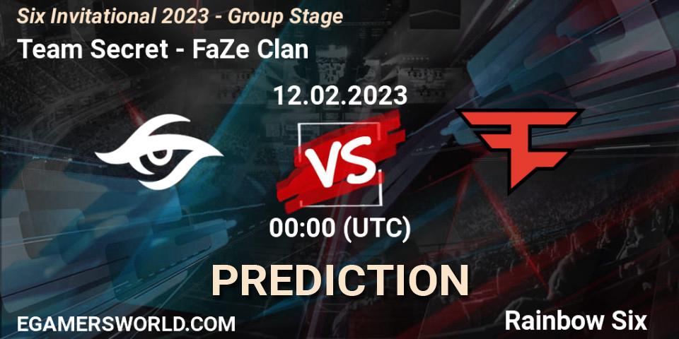 Prognoza Team Secret - FaZe Clan. 12.02.23, Rainbow Six, Six Invitational 2023 - Group Stage