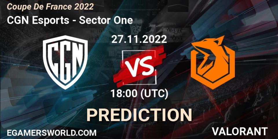 Prognoza CGN Esports - Sector One. 27.11.22, VALORANT, Coupe De France 2022