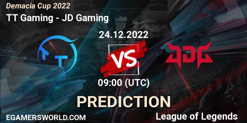 Prognoza TT Gaming - JD Gaming. 24.12.22, LoL, Demacia Cup 2022