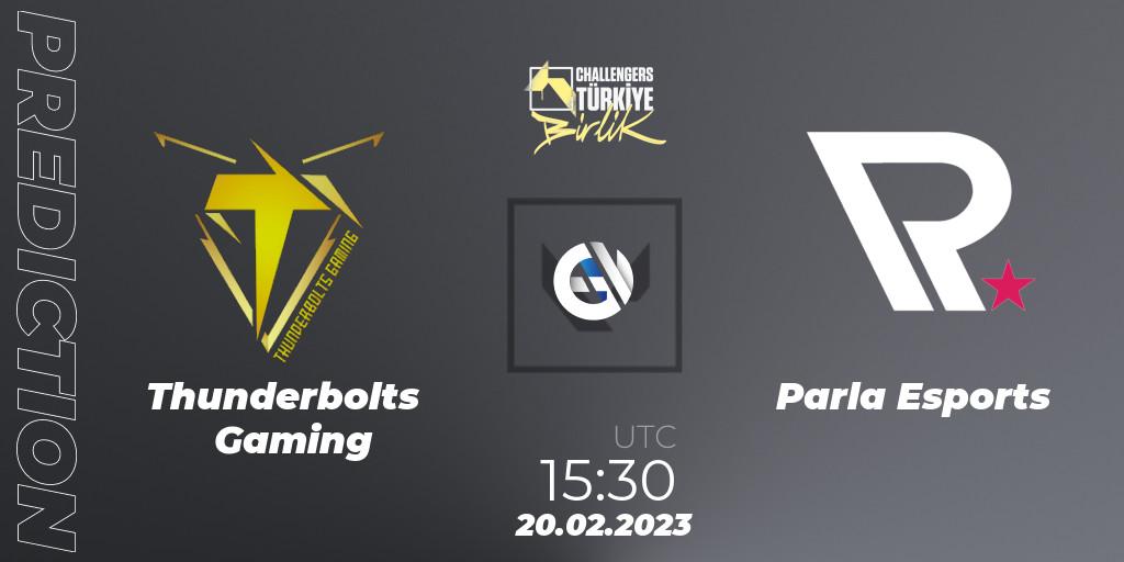 Prognoza Thunderbolts Gaming - Parla Esports. 20.02.23, VALORANT, VALORANT Challengers 2023 Turkey: Birlik Split 1