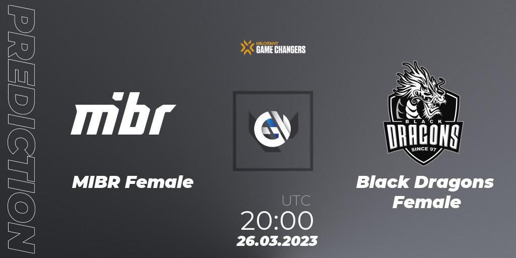 Prognoza MIBR Female - Black Dragons Female. 26.03.23, VALORANT, VCT 2023: Game Changers Brazil Series 1