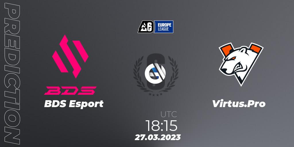 Prognoza BDS Esport - Virtus.Pro. 27.03.23, Rainbow Six, Europe League 2023 - Stage 1
