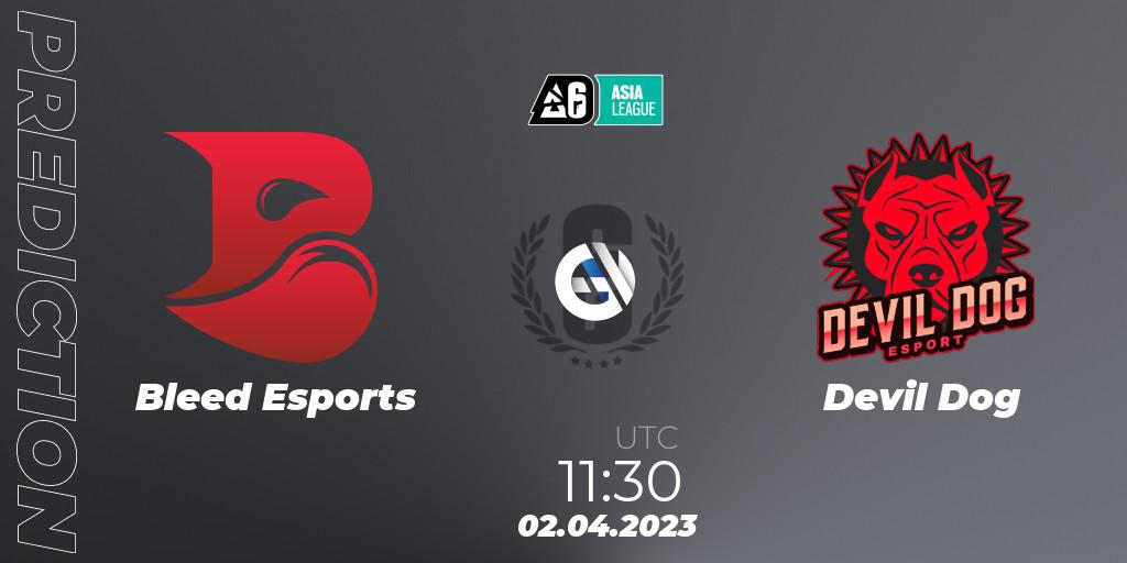 Prognoza Bleed Esports - Devil Dog. 02.04.23, Rainbow Six, SEA League 2023 - Stage 1