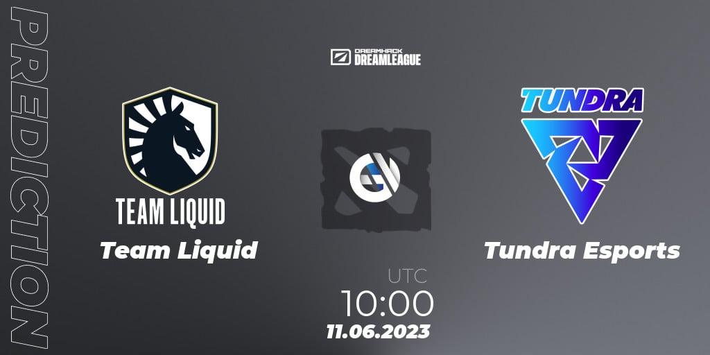 Prognoza Team Liquid - Tundra Esports. 11.06.23, Dota 2, DreamLeague Season 20 - Group Stage 1