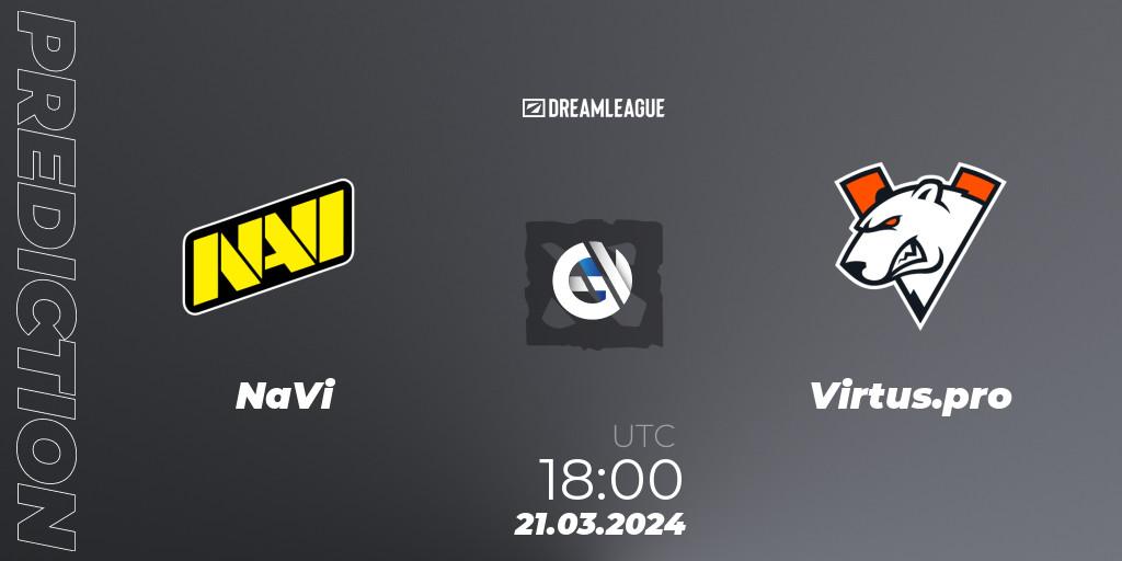 Prognoza NaVi - Virtus.pro. 21.03.24, Dota 2, DreamLeague Season 23: Eastern Europe Closed Qualifier