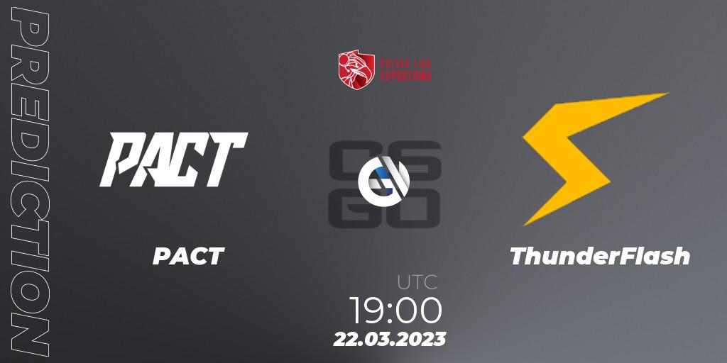 Prognoza PACT - ThunderFlash. 22.03.23, CS2 (CS:GO), Polska Liga Esportowa 2023: Split #1